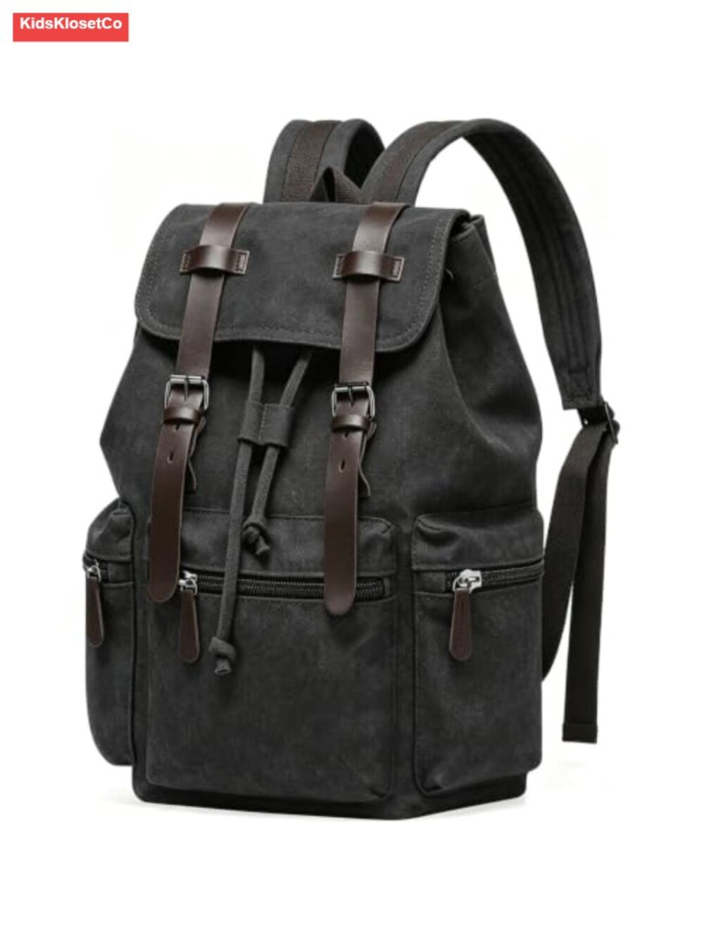 Vintage Canvas Laptop Backpack, 15.6 Inch, Travel Daypack, Work Rucksack